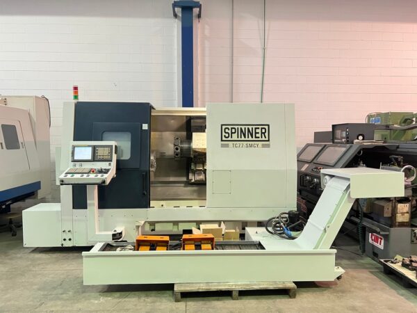 Tornio cnc motorizzato asse Y contromandrino SPINNER TC77 SMCY usato